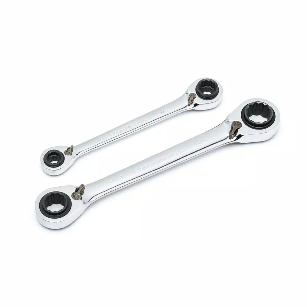 GearWrench 2-Piece Quadbox Reversible Ratcheting Wrench Set, SAE