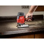 Milwaukee M12 12V Lithium-Ion Cordless Jig Saw Kit with 1.5 Ah Battery, Charger, and Tool Bag thumbnail 3