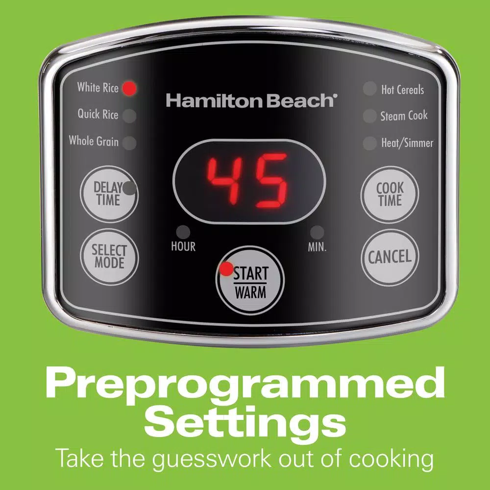 Hamilton Beach 14-Cup Stainless Steel Rice and Hot Cereal Cooker