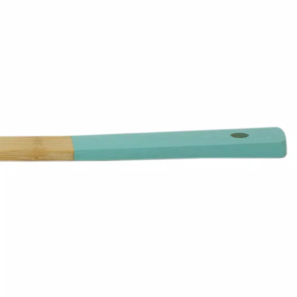 Home Basics Bamboo Kitchen Utensil Set of 6 - Modern Spatulas and Cooking Spoons