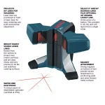 Bosch GTL3 Tile and Square Layout Laser Level, 3-Beam Red Laser thumbnail 2