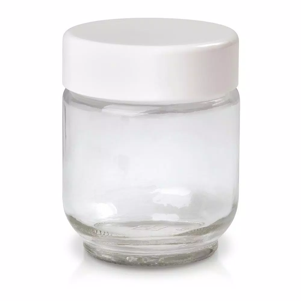 Euro Cuisine 8-Piece Glass Jar Set with Lids for YM80 and YM100 Yogurt Makers