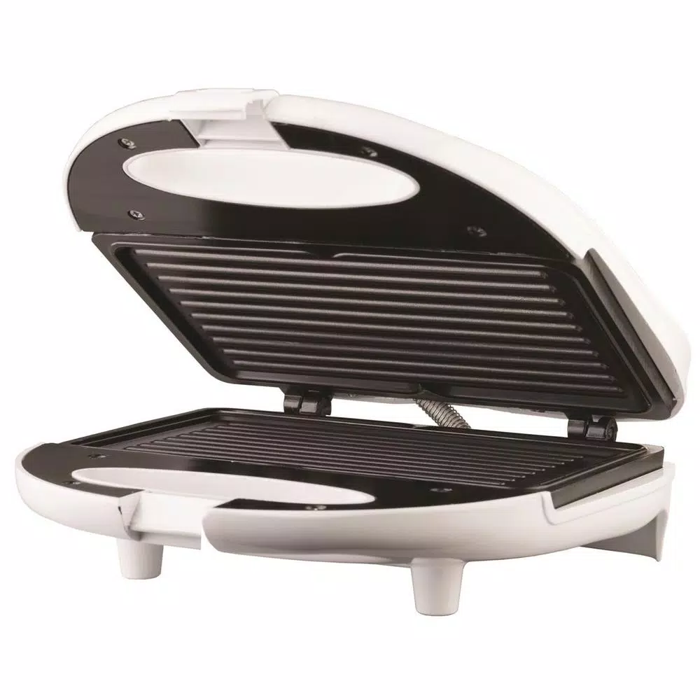 Brentwood Appliances TS-246 750W Nonstick Panini Press and Sandwich Maker, White