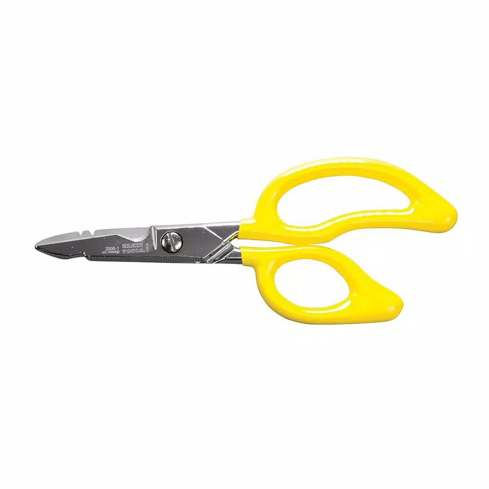 Klein Tools All-Purpose Electrician's Scissors with Forged High Carbon Steel Blades and Wire Stripping Notches