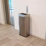 iTouchless 21 Gal. Stainless Steel Slim Rectangular Open Top Commercial Trash Can with Dual Deodorizer thumbnail 2