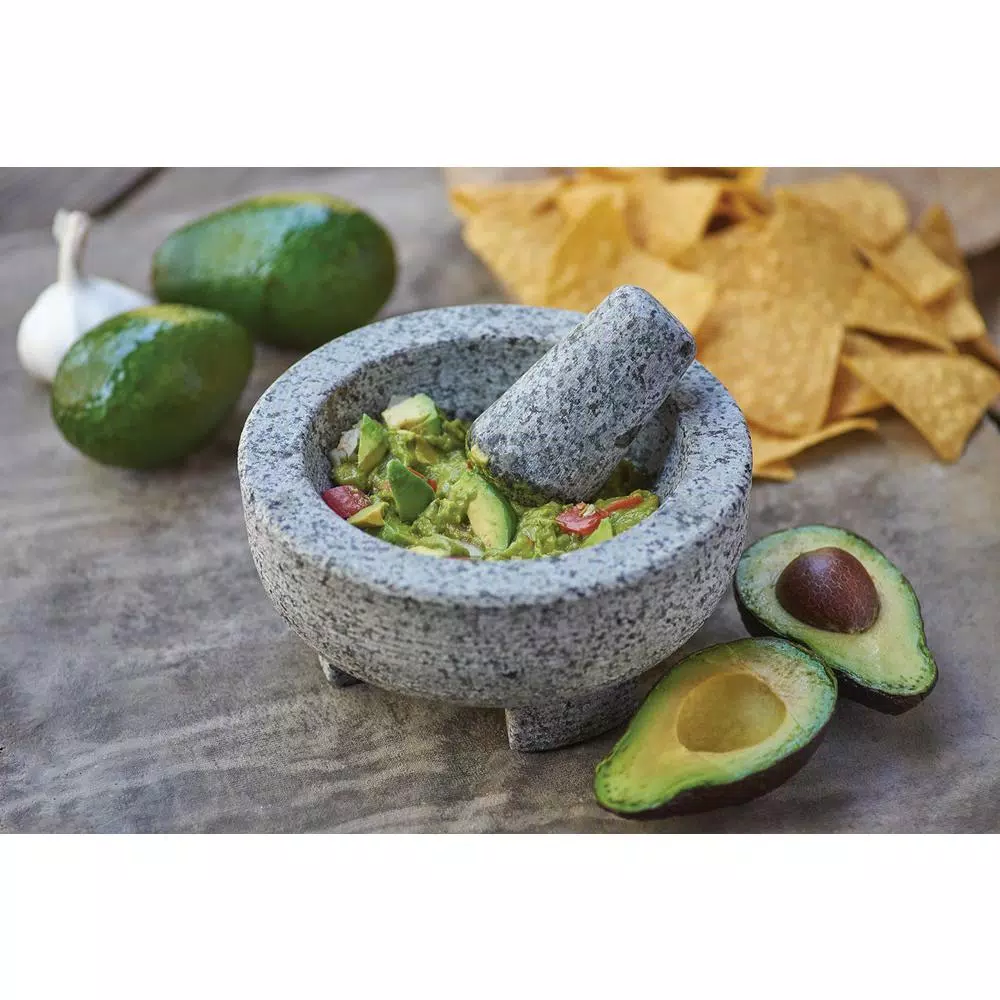 Fox Run 8 in. Granite Mortar and Pestle Set with Tejolote
