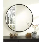 Martin Svensson Home 36 in. Round Oil Rubbed Bronze Metal Frame Accent Mirror thumbnail 4