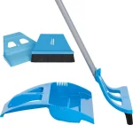 WISP 5-Piece Cleaning Set - Blue Telescoping Broom with Foot-Operated Dustpan and Mini Brush Set thumbnail 1