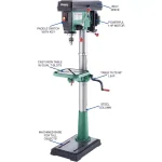 Grizzly Industrial 17 in. 12-Speed Floor Drill Press with 1.5 HP Motor and 4.75 in. Spindle Travel thumbnail 2
