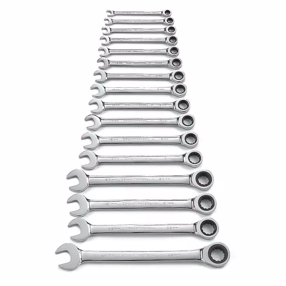 GearWrench 16-Piece Metric Master Combination Ratcheting Wrench Set