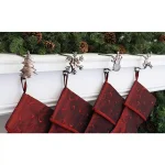 Haute Decor Oil-Rubbed Bronze MantleClip Stocking Holder Set with Holiday Icons, 4-Pack thumbnail 2