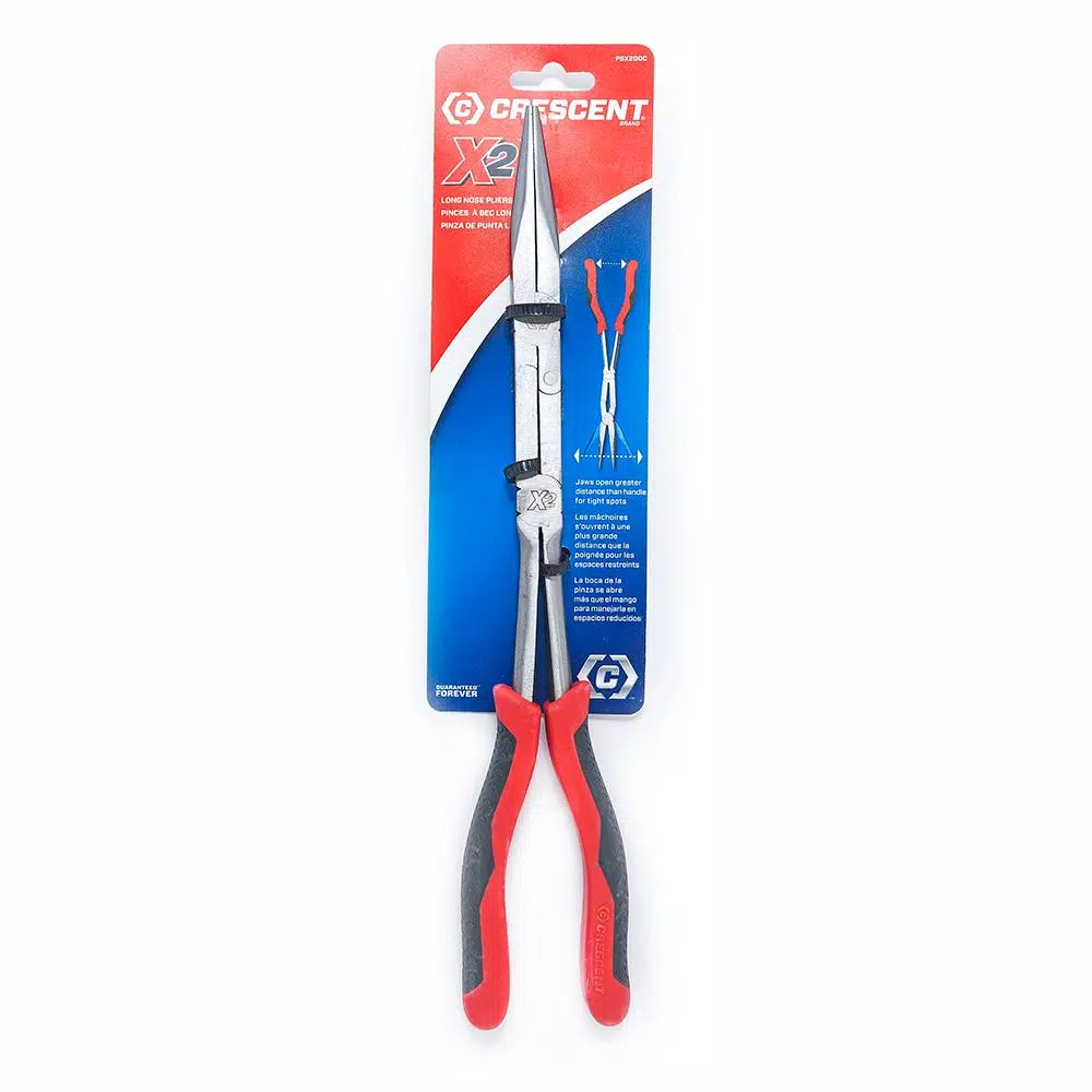 Crescent X2 13 in. Long Reach Pliers with Double Joint Design