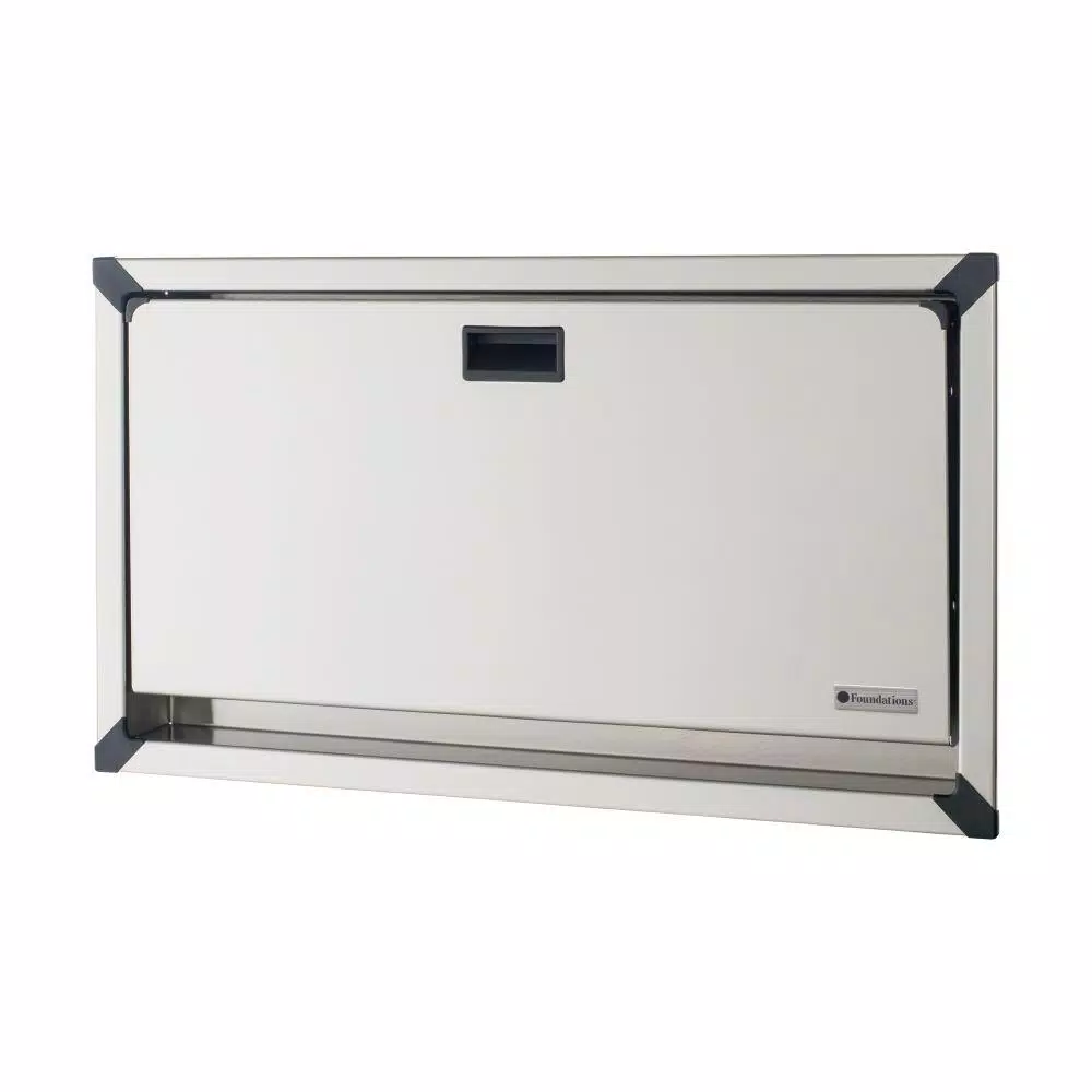Unbranded Foundations Horizontal Recessed Mount Stainless Steel Baby Changing Station