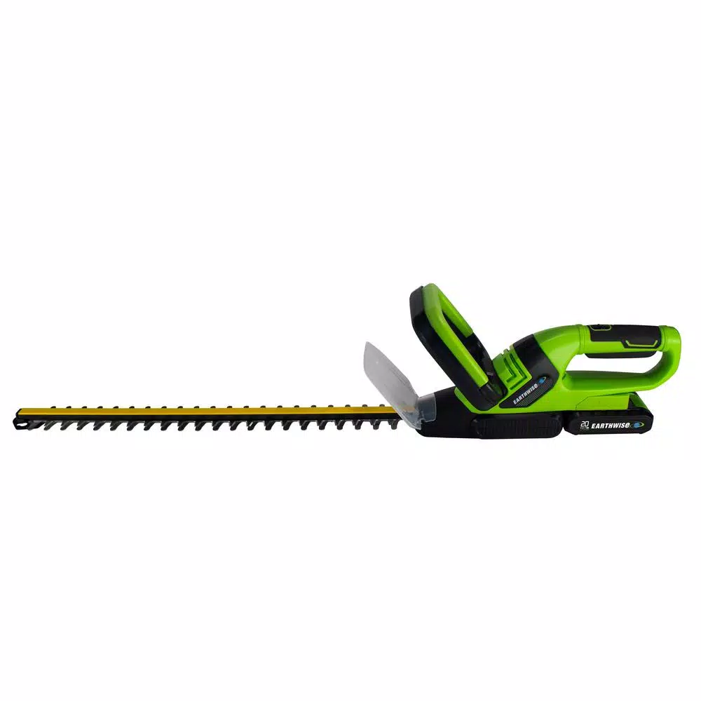 Earthwise 20V Cordless 20 in. Lithium-Ion Hedge Trimmer with 2 Ah Battery and Charger