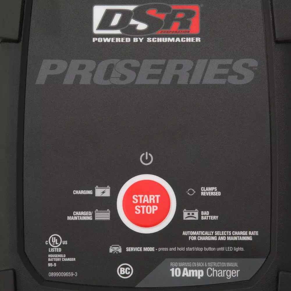 Schumacher Proseries DSR117 10 Amp 12V Rapid Battery Charger with Service Mode