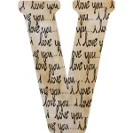 Jeff McWilliams Designs 15 in. Oversized Unfinished Wood Letter (V) - Industrial Style Wall Decor thumbnail 2