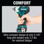 Makita 12V Max CXT Brushless 3/8 in. Square Drive Impact Wrench Kit (2.0 Ah) thumbnail 10
