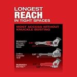 Milwaukee M12 FUEL 12V Brushless Cordless 3/8 in. Extended Reach Ratchet Kit with 2.0 Ah Battery thumbnail 6