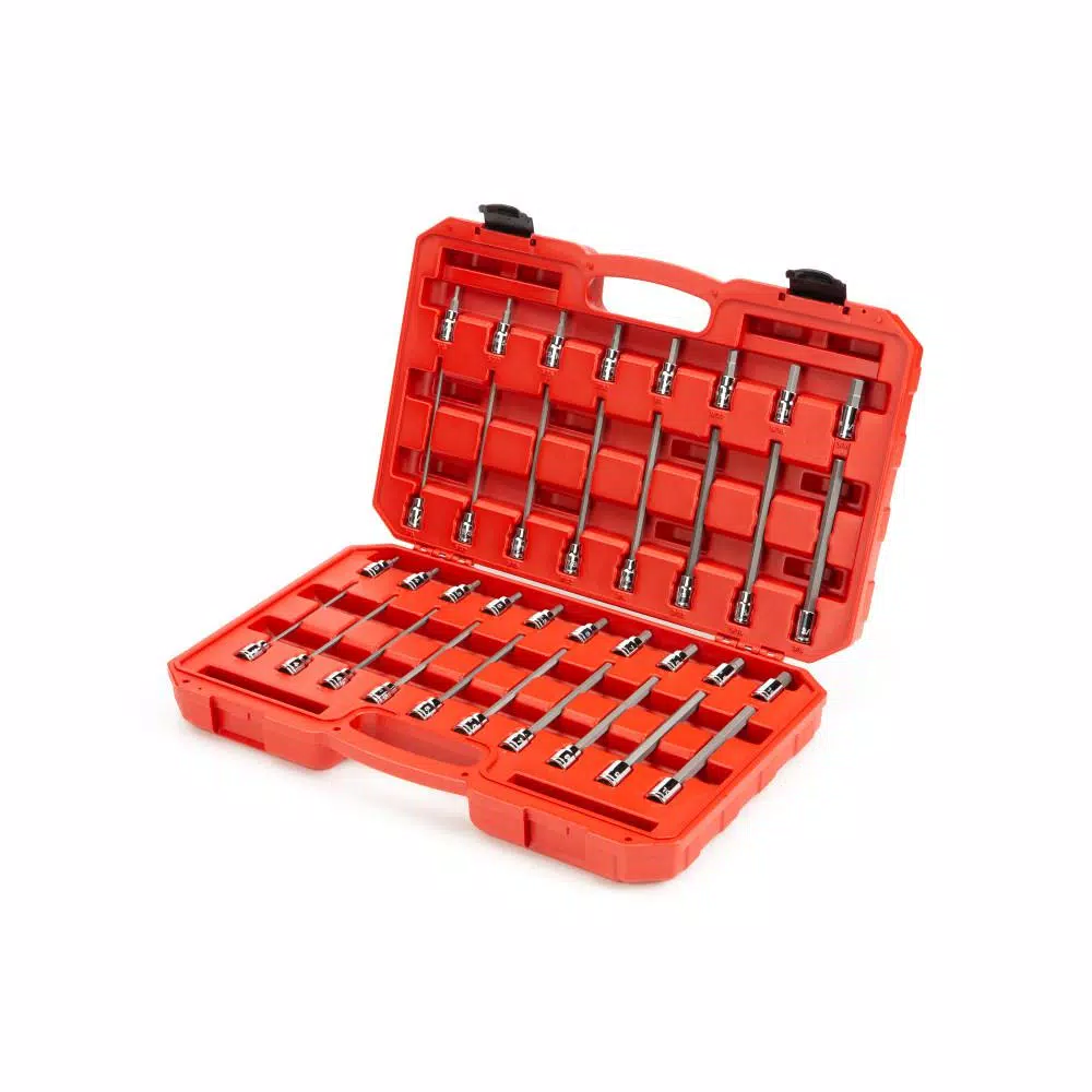TEKTON 3/8 Inch Drive Hex Bit Socket Set, 36-Piece (1/8-3/8 in., 3-10 mm)