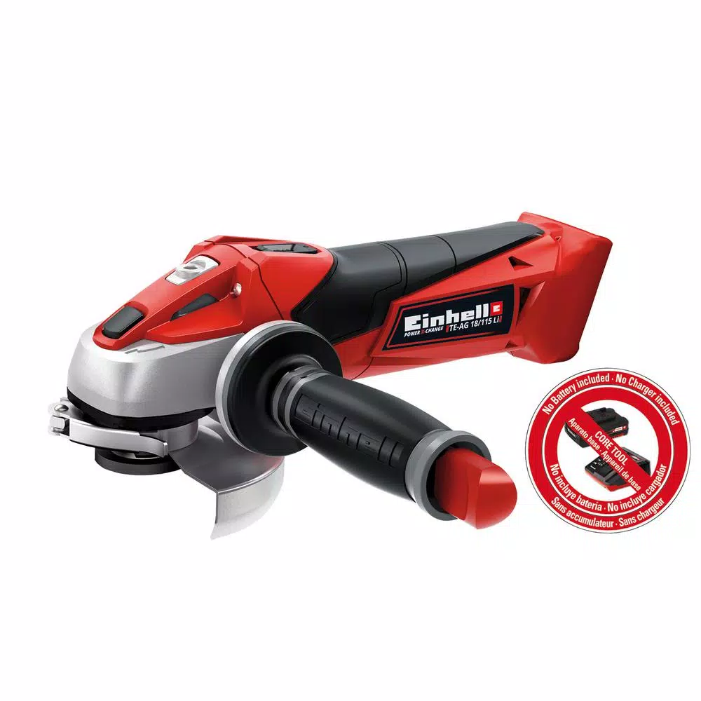 Einhell TE-AG 18/115 Li 18V Cordless Angle Grinder, 4.5 in. (Tool Only)