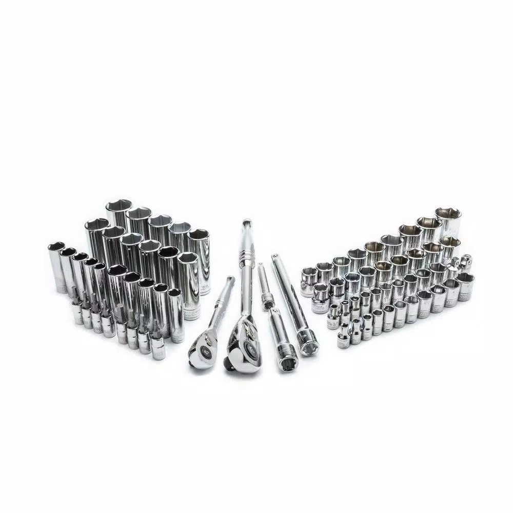 Husky 75-Piece Mechanics Tool Set with 144-Position Pro Access Ratchets