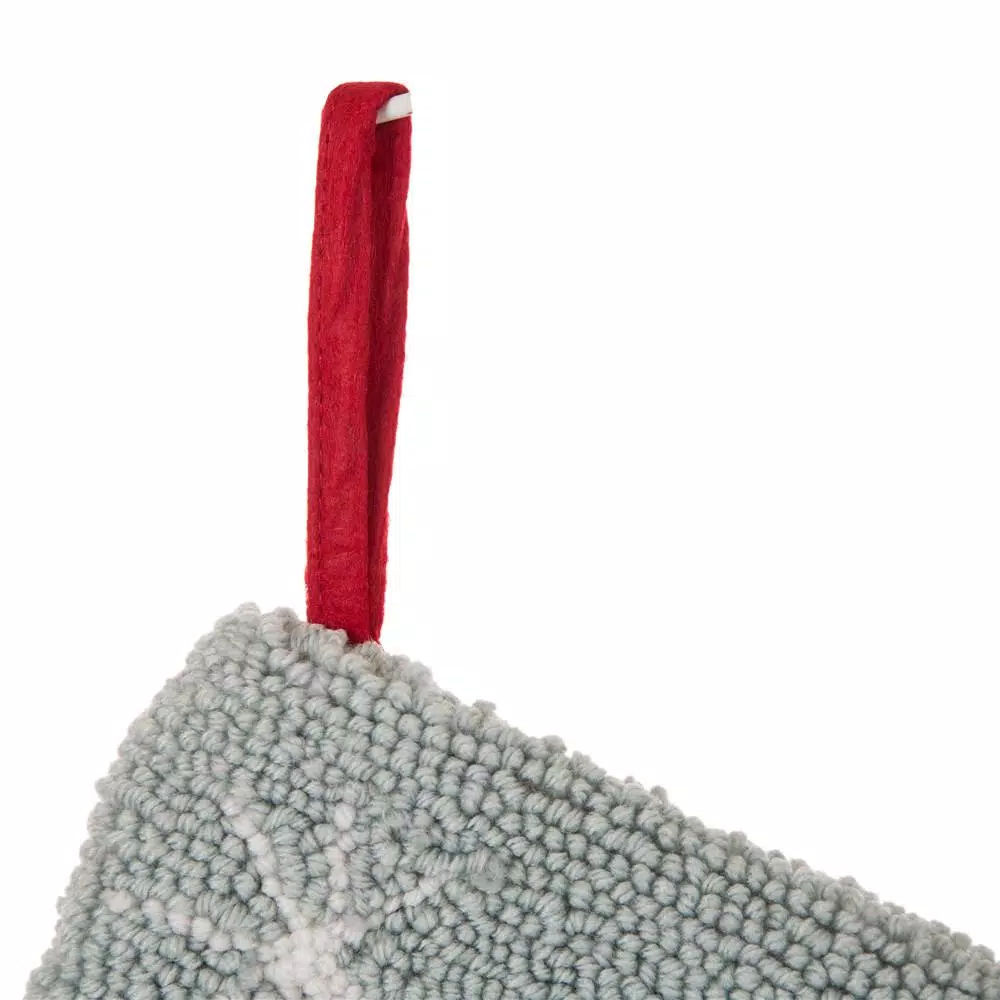 Glitzhome 19 in. Polyester Fox Hooked Christmas Stockings, 2-Pack