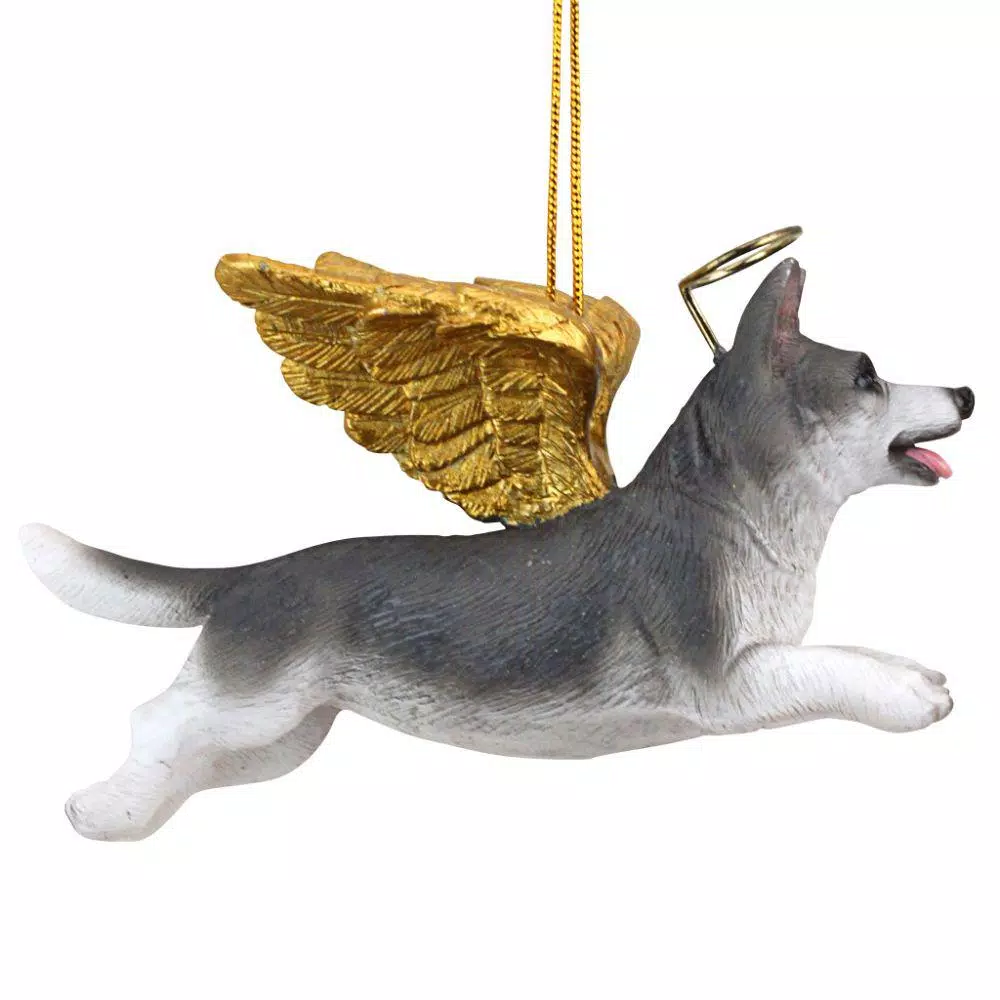 Design Toscano Siberian Husky Angel Dog Christmas Ornament