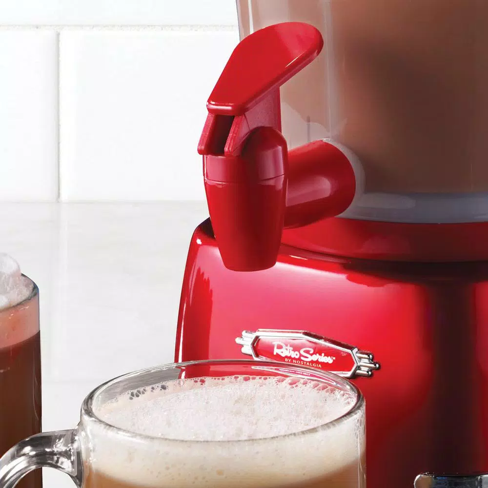 Nostalgia HCM700RETRORED Retro Series 600W Hot Chocolate Maker, Red