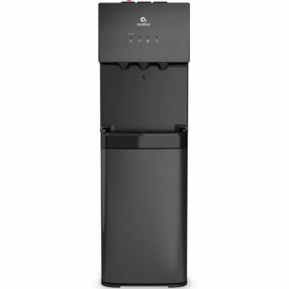 Avalon Self-Cleaning Bottom Loading Water Cooler - Black Stainless Steel, 3 Temperatures