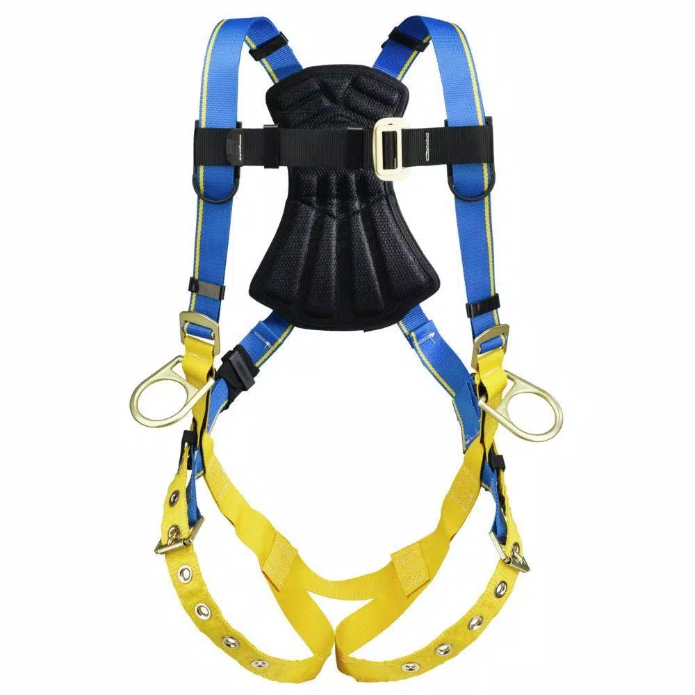 Werner Blue Armor 1000 Positioning Harness, 3 D-Rings, XXL, Blue