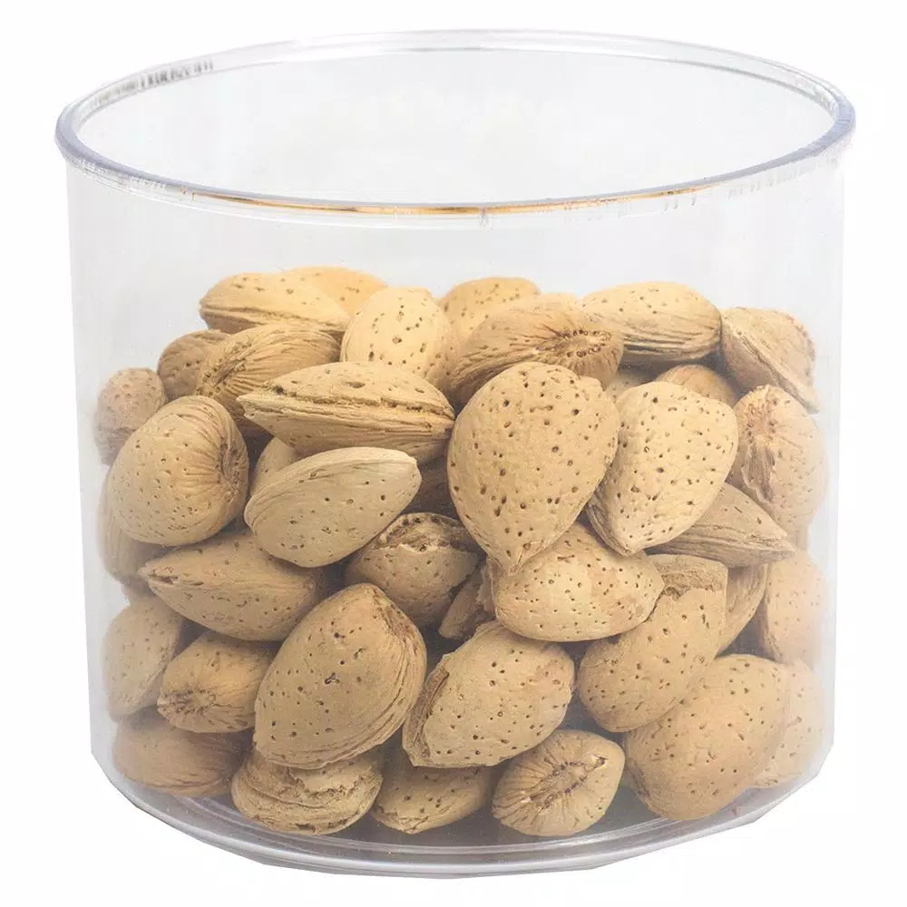 Home Basics 0.9 L Twist 'N Lock Air-Tight White Round Plastic Canister