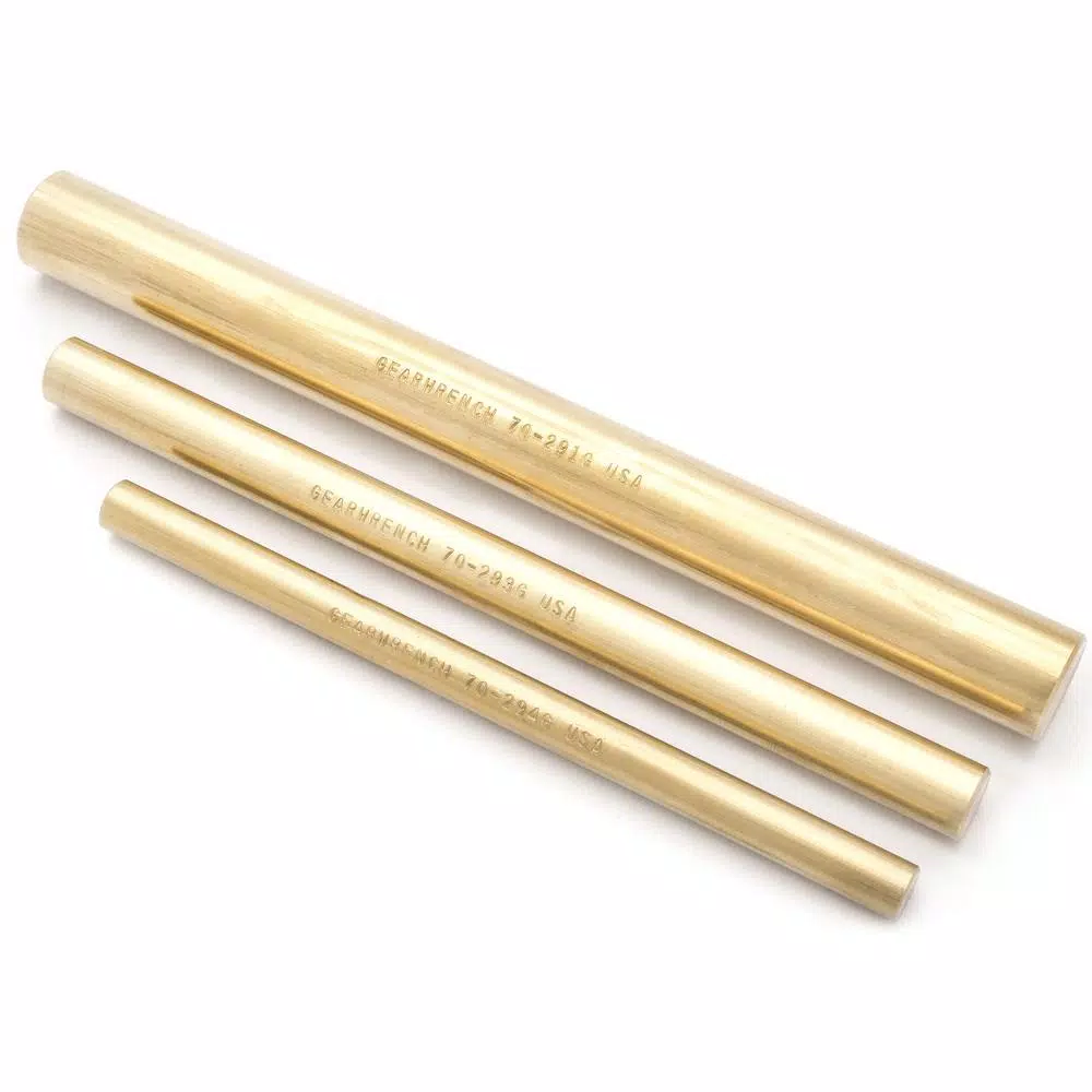 GearWrench 3-Piece Brass Drift Punch Set, Non-Marring & Non-Sparking