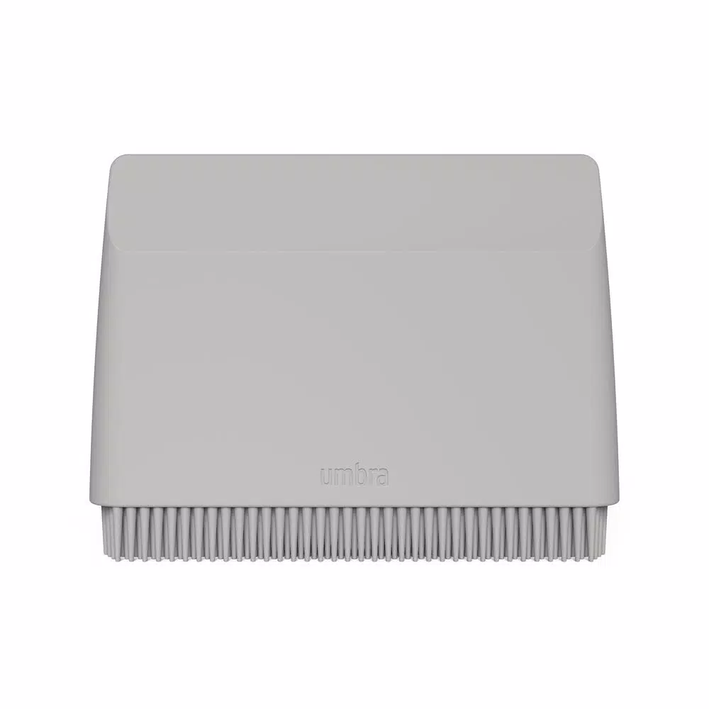 Umbra Flex 4 in. Silicone Sink Squeegee and Soft Brush Cleaner, Grey