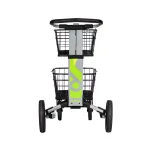 Unbranded Scout Folding Aluminum Cleaning Cart with Removable Baskets and Swivel Wheels thumbnail 4