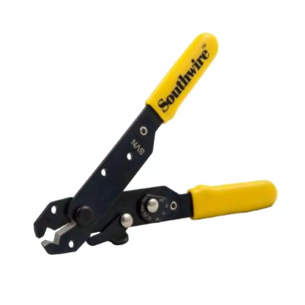 Southwire V-Notch Wire Stripper and Cutter, Multi-Position AWG Dial, 10-26 AWG