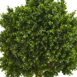 Nearly Natural 46 in. Artificial Boxwood Topiary Tree, UV Resistant Indoor/Outdoor Silk Plant with Planter thumbnail 2