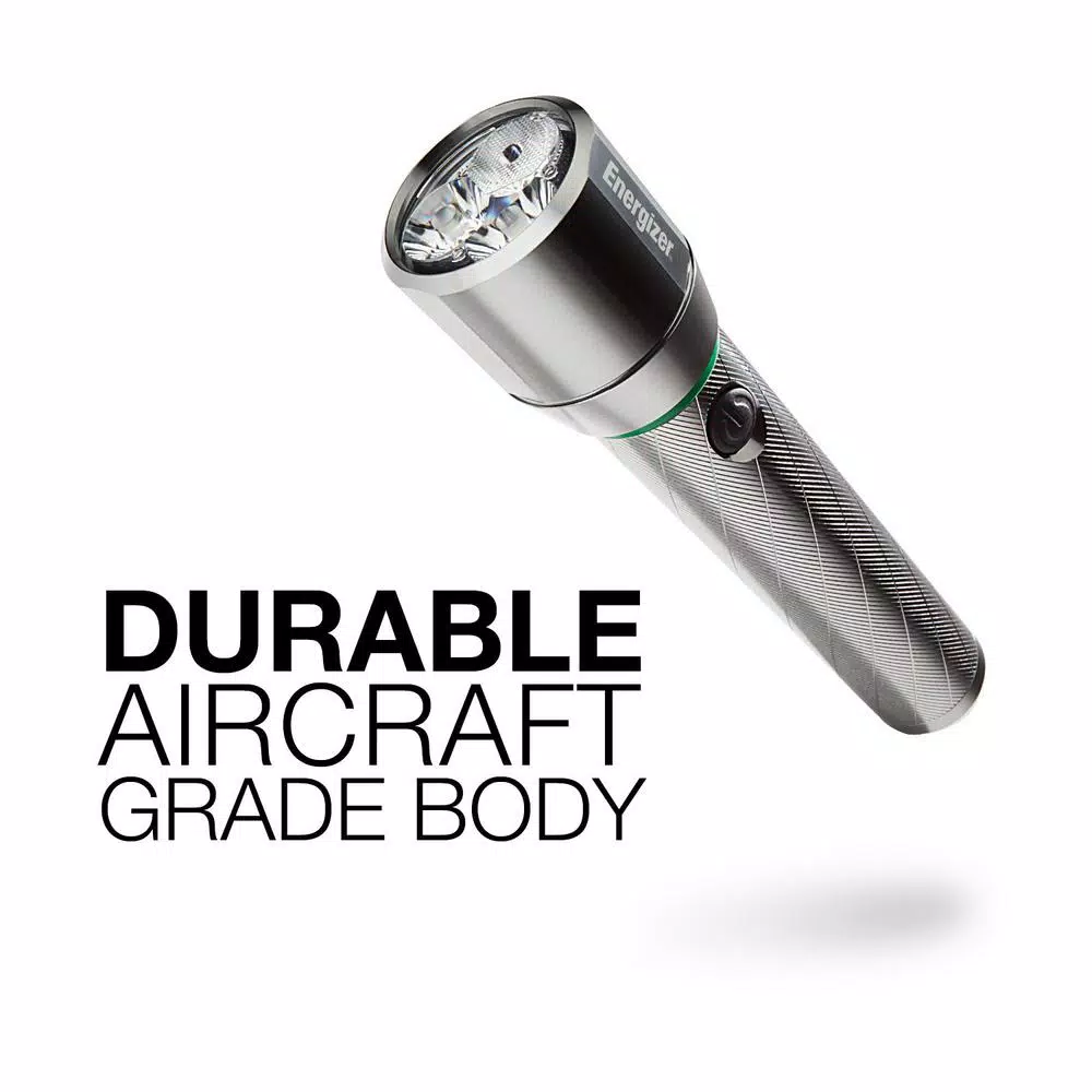 Energizer Vision HD Metal Rechargeable LED Flashlight, 1000 Lumens, USB Power Bank Function