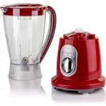 Ovente 400W Professional Blender, 50 oz 2-Speed Jar Blender with Pulse, Stainless Steel Blades, Red thumbnail 2