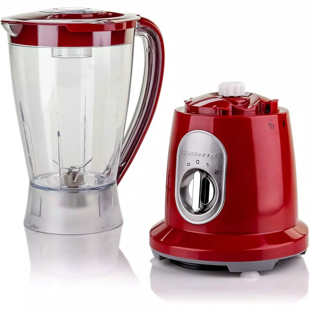 Ovente 400W Professional Blender, 50 oz 2-Speed Jar Blender with Pulse, Stainless Steel Blades, Red