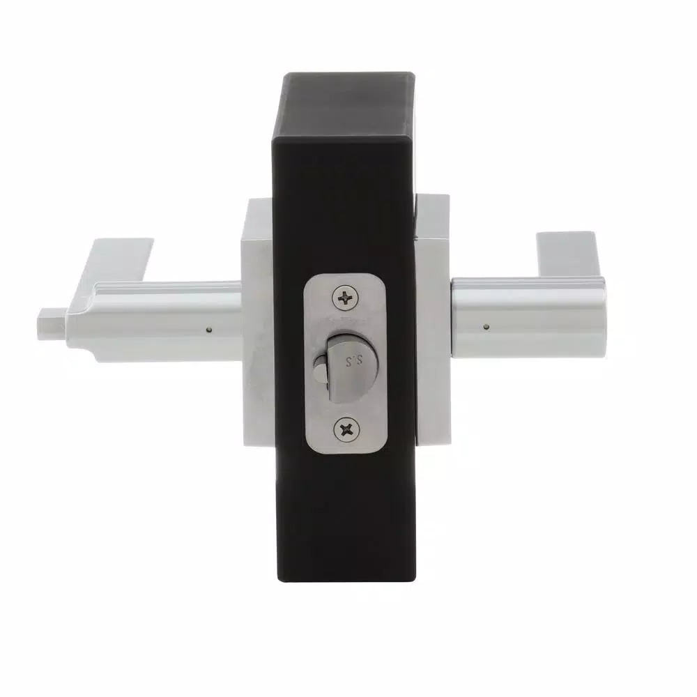 Kwikset Halifax Square Entry Door Lever, Polished Chrome with SmartKey Security