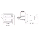Design House Torino Double Robe Hook in Satin Nickel thumbnail 7