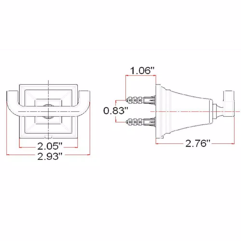 Design House Torino Double Robe Hook in Satin Nickel