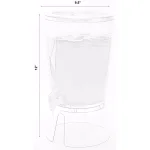 Basicwise 2.35 Gal. Stackable Round Juice and Water Beverage Dispenser with Stand thumbnail 6