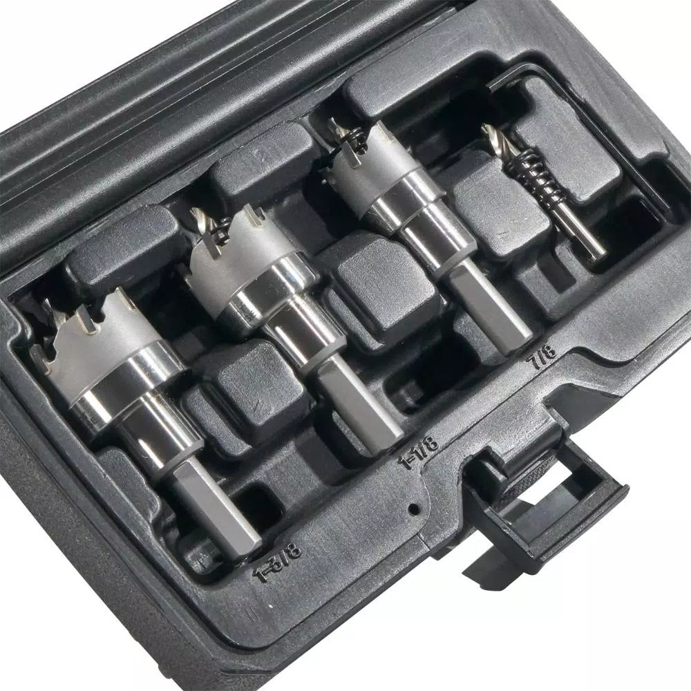 Klein Tools 4-Piece Carbide-Tipped Hole Cutter Set with Heavy Duty Carrying Case