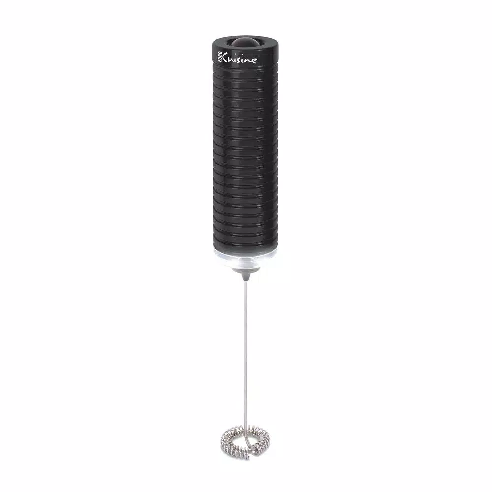 Euro Cuisine Handheld Milk Frother with LED Light, Black