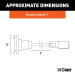 CURT 7' Original Equipment 7-Way RV Blade Wiring Extension for 5th Wheel and Gooseneck Trailers thumbnail 2