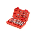 TEKTON 33-Piece 1/4 in. Drive 6-Point Metric Socket and Ratchet Set thumbnail 2