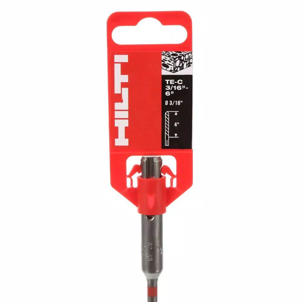 Hilti 3/16 in. x 6 in. SDS-Plus Style Hammer Drill Bit