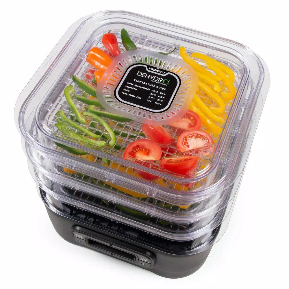 Presto Dehydro Digital Food Dehydrator with 6 Transparent Trays, 750W, Black