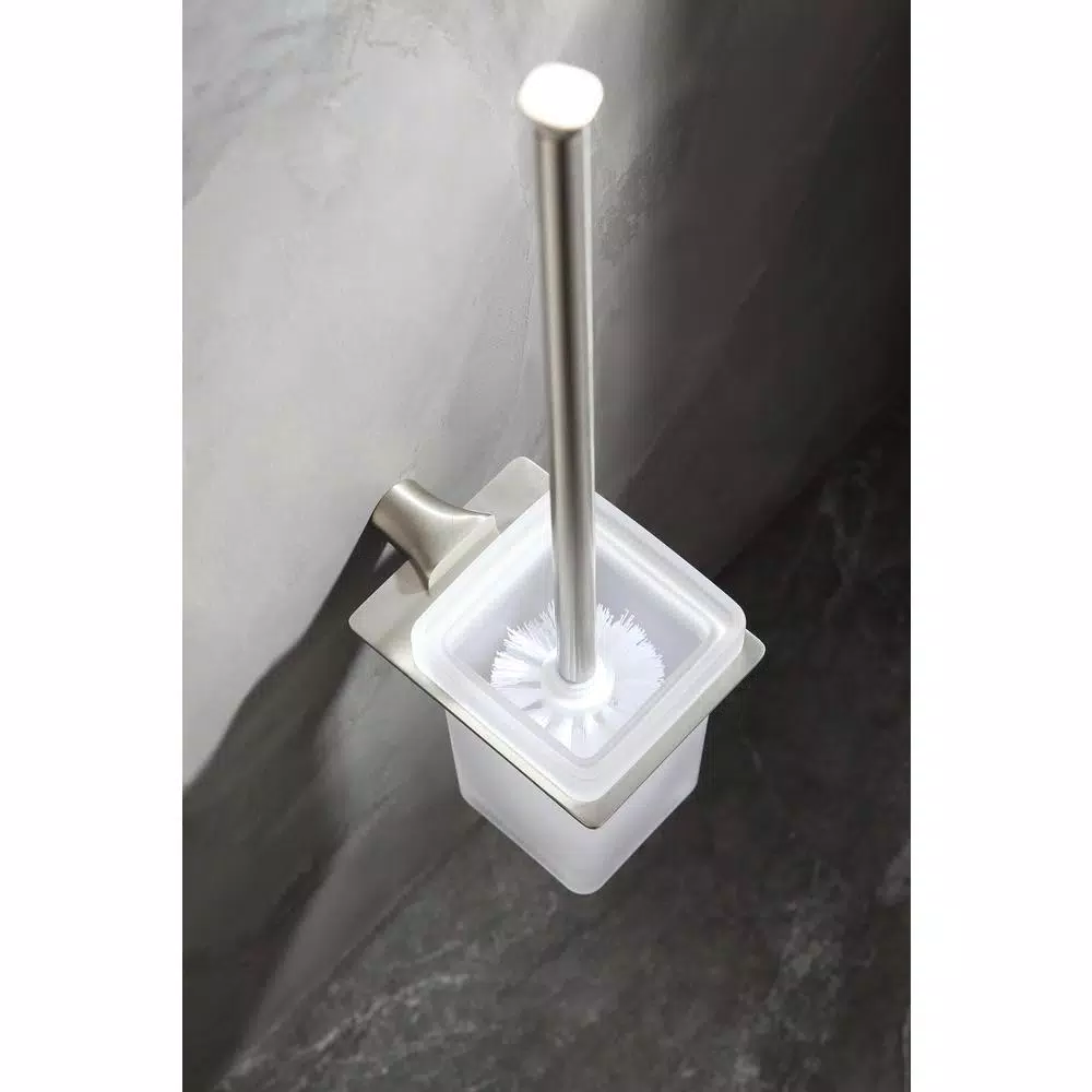 ANZZI Essence Series Stainless Steel Toilet Brush Holder, Brushed Nickel